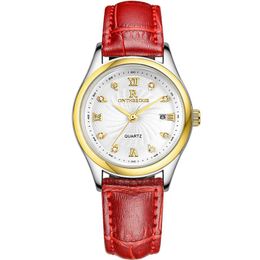 Wristwatches Genuine Ultra-Thin Waterproof Commerce Real Leather Quartz Ladies Watches Women And Students Wrist Watch