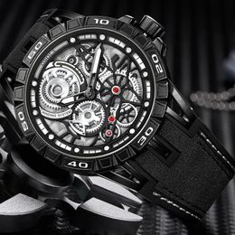 Wristwatches Onola Men'S Watch Fashion Classic Design Imitation Mechanical Waterproof Japanese Movement Quartz Clock3000