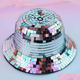 Party Hats Glitter Mirror Disco Bucket Fl Sequin Ball For Dj Club Bar Unisex Festival Visor Beach Fisherman L221012 Drop Delivery Ho Dhoz1