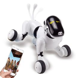 Freeshipping Voice Commands APP Control Robot Dog Toy Electronic Pet Funny Interactive Wireless Remote Control Puppy Smart RC Robot Dog Dcqi