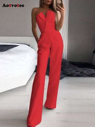 Solid New Fashion Chinese Style Loose Jumpsuit Chic Office Ladies White Jumpsuits for Women