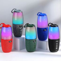 New TG644 Bluetooth Speaker Wireless Column Pulsating Cool Full Screen LED Atmosphere Light Subwoofer Sound System Type-c TF FM USB