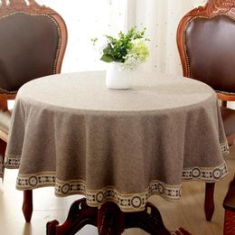Table Cloth Cotton Round Embroid Home Decoration Tablecloth Chinese Style Nice Board Tea