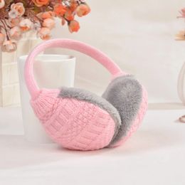 Ear Muffs Winter Children's Warm Cold Ear Cover Korean Version Low-Key Universal Detachable Knitted Wool Ear Cover Grey White 231109