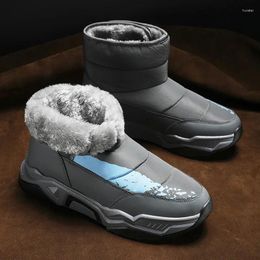 Boots Winter Men S Fashionable Personality Snow Shoes For Man High Top Thick Soled Down Cloth Warm Short