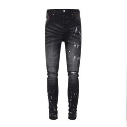 American High Street Black Paint Black usate Live Red Red Purple Brand Jeans