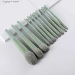 Makeup Brushes 11PCS Makeup Brushes Complete Kit Cosmetics Beauty Foundation Eye Concealer Blush Brush Makeup Brush Tool Pale Green Q231110