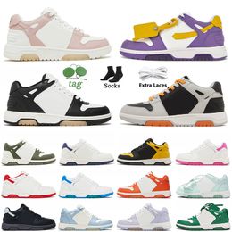 New Out Of Office Sneaker Luxury Designer Casual Shoes Calf Leather Vintage White Low Top Shoe Men Women Pink Walking OOO Arrows Motif Panda Loafer Platform Trainers