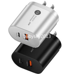 20W PD Fast Type C USB C Wall Charger QC3.0 Fast Travel Chargers For Iphone 11 12 13 14 15 Samsung S20 S21 Tablet PC B1