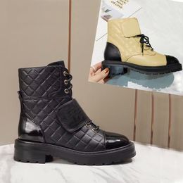Designer Boot Autumn Winter Boots Woman Shoe Thick Soled Zipper 100% Soft Cowhide Lady Platform Casual Shoes Leather Fashion High Top Women Size 35-41-42 med låda