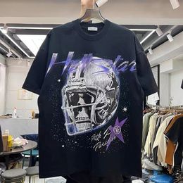 Men's T-Shirts Vintage Skull Print Shirt Short Sleeve T-shirt 230410