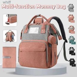 Diaper Bags Mommy Bag USB Charging Diaper Bags Waterproof Oxford Multifunctional Large-capacity Maternity Backpack for Baby Nappy Bag+GiftL231112