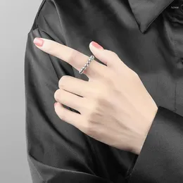 Cluster Rings Anti-anxiety Ring Stainless Steel Rotating Bead For Men And Women Simple Fashion Decompression Jewellery Gift Trend