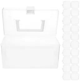 Jewelry Pouches Transparent Bin Mini Plastic Storage Rings Lid Small Case Cases Ear Studs Organizer