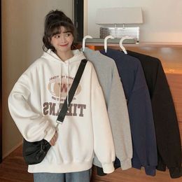 Cotton Hooded 2023 Autumn/Winter Korean Edition Loose Large Women's Sweater