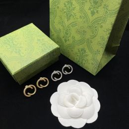 Stud Designer earrings Fashion two-tone earrings Gold earrings Jewellery Set Valentine Day Gift Engagement