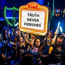 Party Customized Rechargeable LED Lighted Display Marquee Message Board Bar Wine Bottle Presenter Party Night Club Marquee Light Box Happy Birthday Events