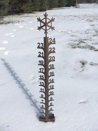 Garden Decorations Outdoor 24 Inch Snow Gauge Household Solid Colour Detector Decoration For