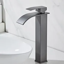 Bathroom Sink Faucets Faucet Single Handle Deck Mounted Modern Wash Basin Square Water Tap Brass Core & Cold Lavotory