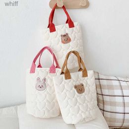 Diaper Bags Bear Hanging Mommy Bag Quilted Stroller Bag Korean Style Portable Diaper Nappy Bag for Mom Maternity HandbagBaby Item OrganizerL231110