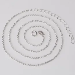 Chains JustNeo Solid 925 Sterling Silver Oval Cable Chain Necklace With Rhodium Plate Spring Clasp Fine Jewelry JN029