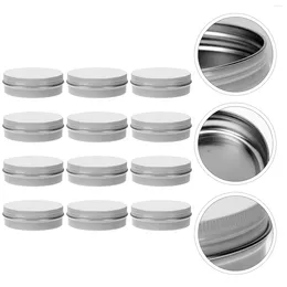 Storage Bottles 20 Pcs Aluminium Box Cream Jar Makeup Containers Refillable Round Travel Lotion