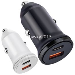 Fast Quick Charging type c PD Car Charger 25W 12W USB C QC3.0 Car Chargers For IPhone 11 12 13 14 15 Samsung gps B1