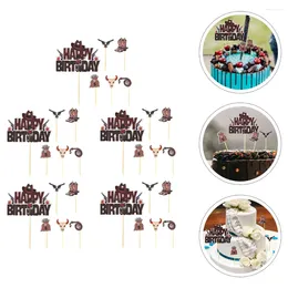 Festive Supplies 30pcs Cowboy Cupcake Toppers Decorative Cake Picks Western Party Decoration