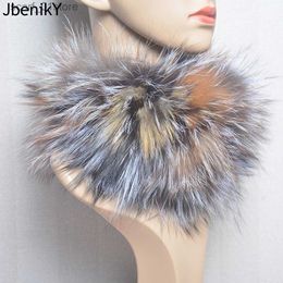 Scarves 2023 Real Fox Fur Scarf Fur Headband Women Winter Ring Fox Fur Scarves Luxury Neck Warmer Good Elastic 100% Natural Fur fflersL231110