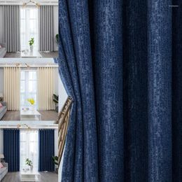 Curtain Modern Chenille Stripe Blackout Curtains For The Bedroom Window Drapes Living Room Door Home Decor