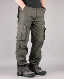 Men's Pants Men's Cargo Pants Mens Casual lti Poets Military Large size 44 Tactical Pants Men Outwear Army Straight slas Long Trousers Z0410