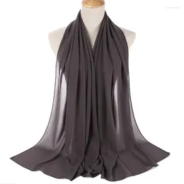 Scarves Design Scarf Women Luxury High Quality Chiffon Soft Hijabs Solid Colour Ladies Summer Beach Shawls Wraps Blanket Female