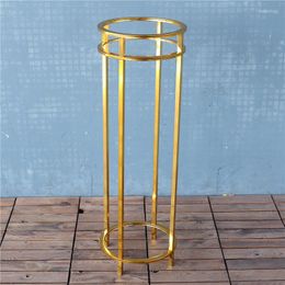 Party Decoration Wedding Shiny Gold Table Centrepiece Flower Stands With Acrylic Plate Ball Holder Site Decor Prop