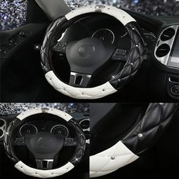 Steering Wheel Covers Color Sport Auto Anti-Slip Leather Car-styling Car Cover Woman AccessoriesSteering