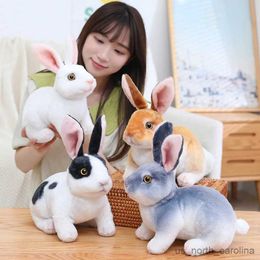 Stuffed Plush Animals Long Ears Realistic Rabbit Plush Toy Lifelike Animal Stuffed Doll Toys for Kids Girls Birthday Gift Room Decor R231110