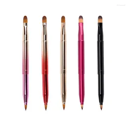 Makeup Brushes 5PCS Double-headed Lip Brush Portable Concealer Lipstick Line Multifunctional Eye Shadow Tool
