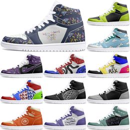 New Customised Shoes 1s DIY shoes Basketball Shoes damping males boys girl females Anime Customization Personalised Trend Outdoor Shoe