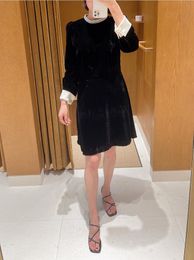 S-p 2023 Autumn/Winter New Collar Long Sleeve Set Women's Slim Fit Light Luxury Dress