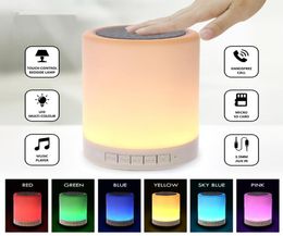 2020 Newest Night Light with Bluetooth Speaker Portable Wireless Bluetooth Speaker Touch Control Colour LED Bedside Table Lamp9205559