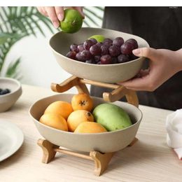 Plates Japanese Creative Household Ceramic Fruit Plate Double Layer Dried Snack Storage Tray Living Room Candy