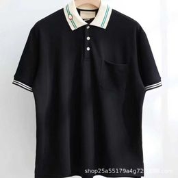 Designer new women t shirt Shirt The correct version of interlock style beaded double embroidered polo clothes for men