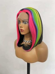 Lace Wigs Front Lace Headband Bob Chemical Fibre High-temperature Silk Wig with Large Quantity and Superior Quality