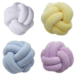 Pillow /Decorative Knotted Plush Ball Design Round Throw Waist Back S Home Sofa Bed Decoration Dolls Toys For Kids S/M Top