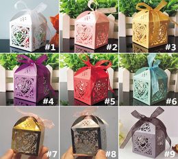Wedding Favours Gift Boxes Candy Box Party Favours Hollow Wedding Candy Box Favour Chocolate Boxes candy bags cake boxes WX96033721130