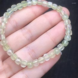 Link Bracelets Natural Prehnite Cube Bracelet Fashion Crystal Jewelry Bangle For Women Healing Holiday Gift 1pcs