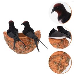 Garden Decorations Bird Woven Nests Po Ornament Wall Braid Jewelry Simulated Swallow Nest Foam House