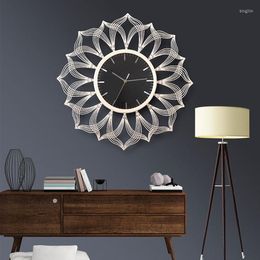 Wall Clocks Creative Clock Modern Brief Round Decorative 3d Large For Living Room Wedding Decor
