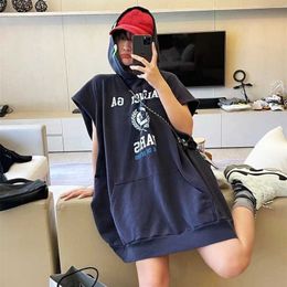 Luxury Designer women t shirt Shirt High Version Heavy Industry Washing Water 1917 Crown Wheat Head Sleeveless