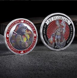 Arts and Crafts Commemorative coin of the American fireman's patron saint, San Volo