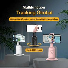 Selfie Monopods New Smart shooting selfie stick 360-degree follow-up Tracking gimbal stabilizer phone holder Stand For Tiktok live photography Q231110